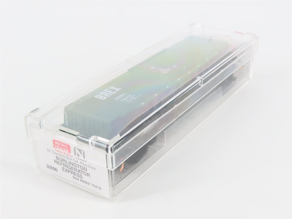 N Micro-Trains MTL 32090 RBBX Burlington Refrigerator Express 50&#39; Box Car #79418