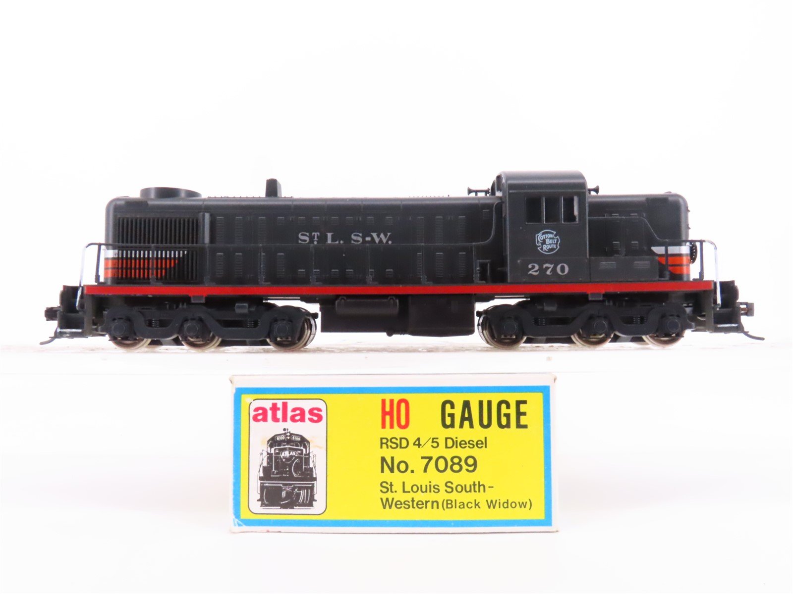 HO Scale Atlas/KATO 7089 StLSW Cotton Belt Black Widow ALCO RSD4/5 Diesel #270