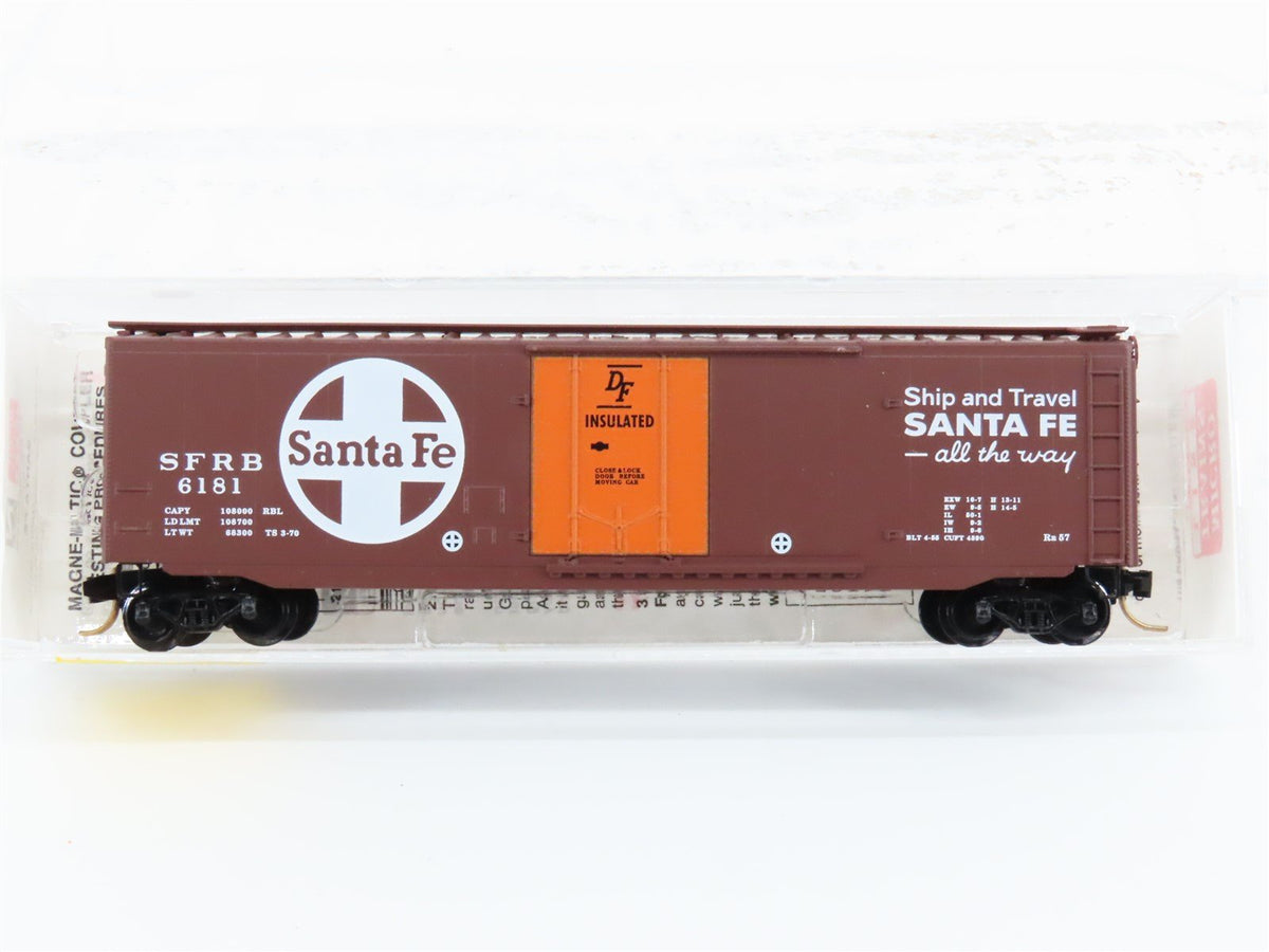 N Scale Micro-Trains MTL 32050/4 SFRB Santa Fe Railroad 50&#39; Box Car #6181