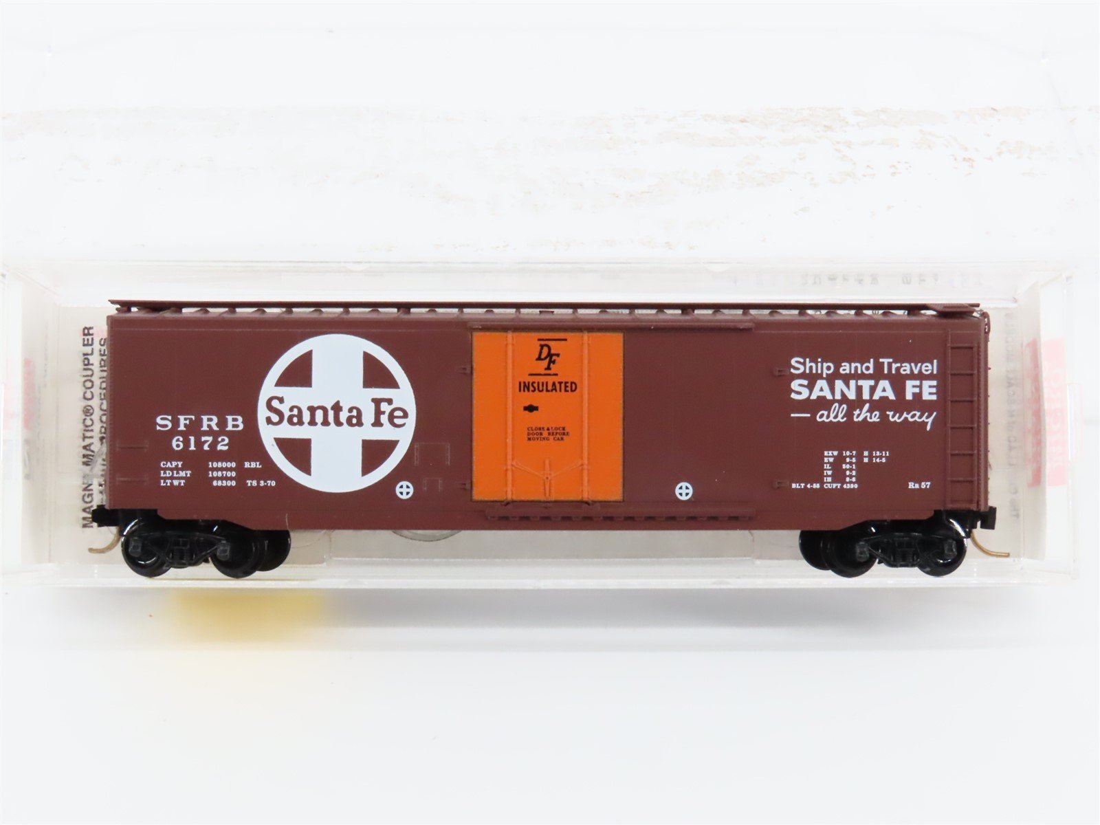 N Scale Micro-Trains MTL 32050/3 SFRB Santa Fe Railroad 50' Box Car #6172