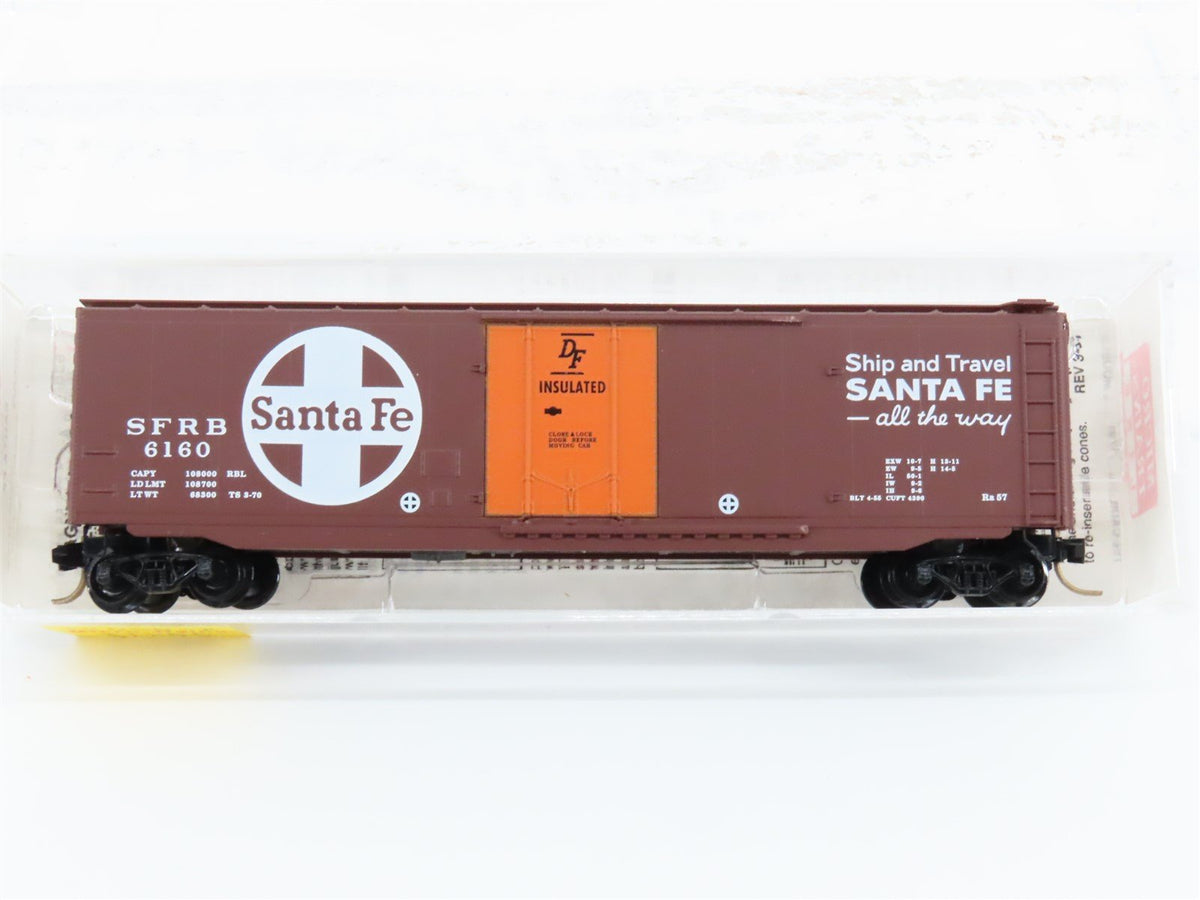 N Scale Micro-Trains MTL 32050/2 SFRB Santa Fe Railroad 50&#39; Box Car #6160