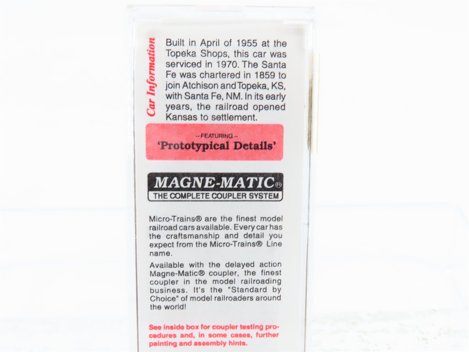 N Scale Micro-Trains MTL 32050/2 SFRB Santa Fe Railroad 50' Box Car #6160