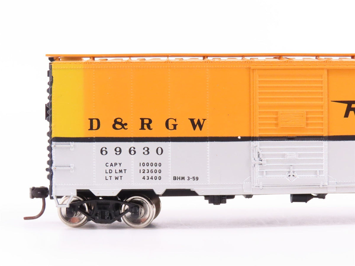 HO Scale Accurail Accuready #80042 D&amp;RGW Rio Grande AAR 40&#39; Steel Box Car #69630