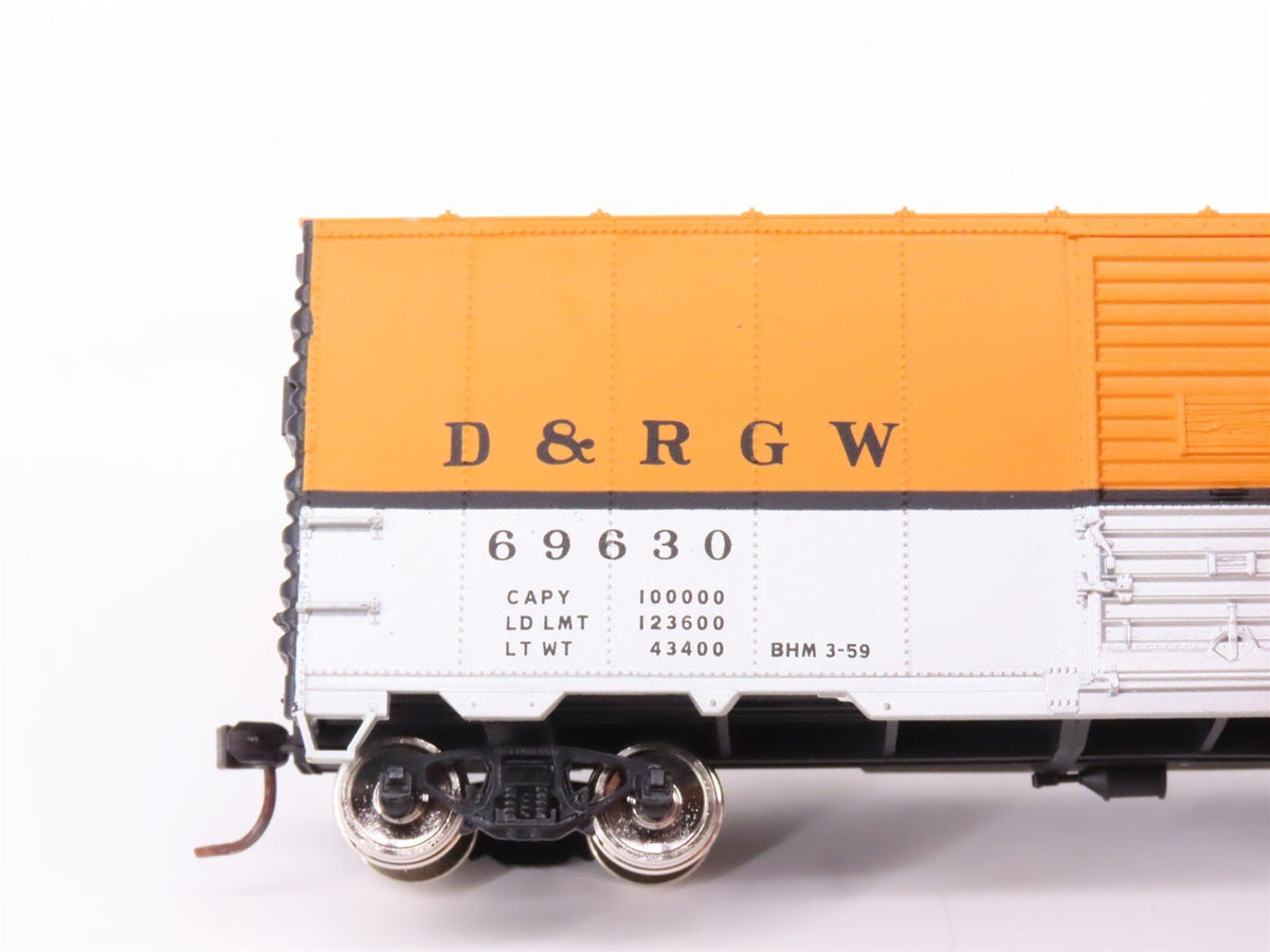 HO Scale Accurail Accuready #80042 D&amp;RGW Rio Grande AAR 40&#39; Steel Box Car #69630