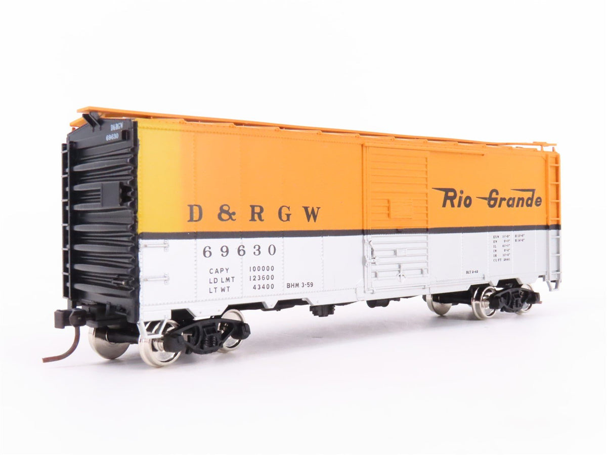 HO Scale Accurail Accuready #80042 D&amp;RGW Rio Grande AAR 40&#39; Steel Box Car #69630