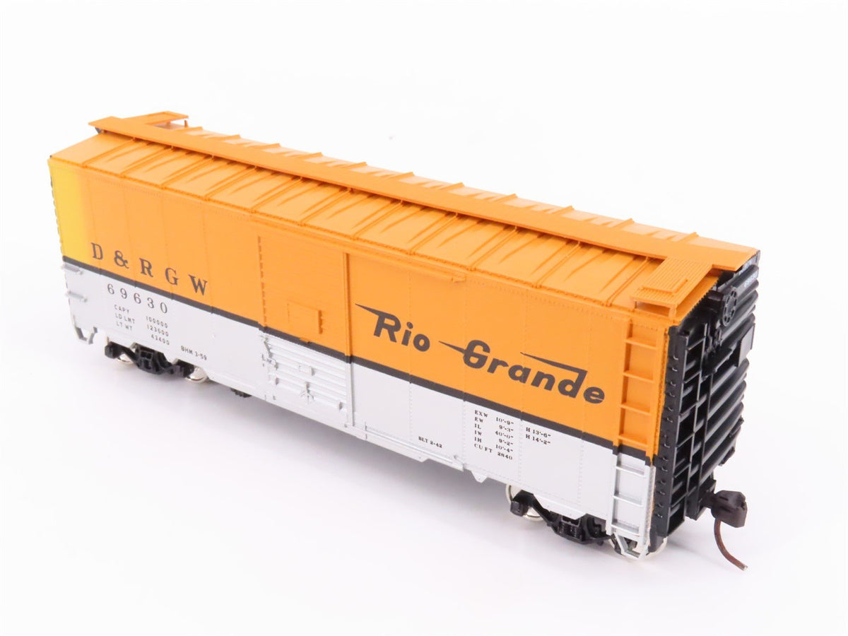 HO Scale Accurail Accuready #80042 D&amp;RGW Rio Grande AAR 40&#39; Steel Box Car #69630