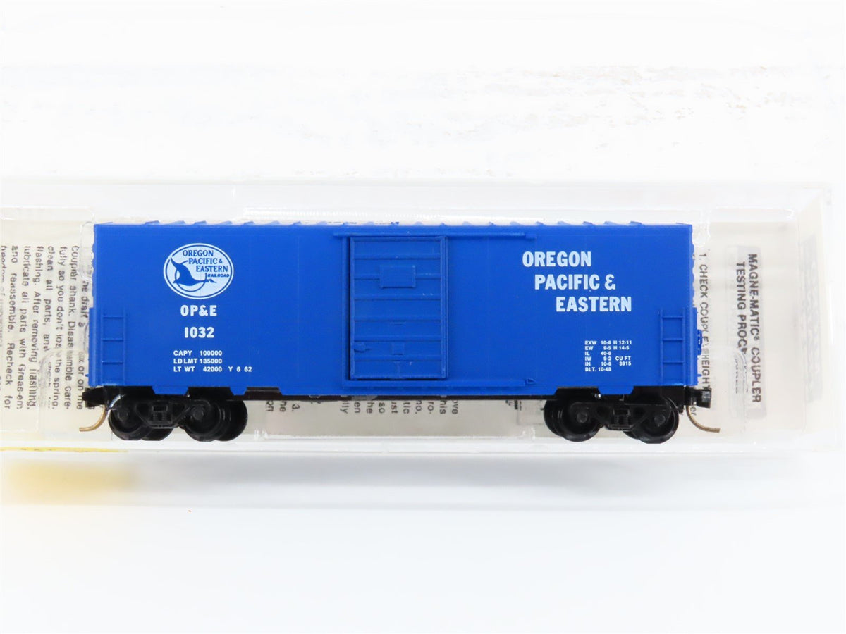 N Scale Micro-Trains MTL 24110 OP&amp;E Oregon Pacific &amp; Eastern 40&#39; Box Car #1032