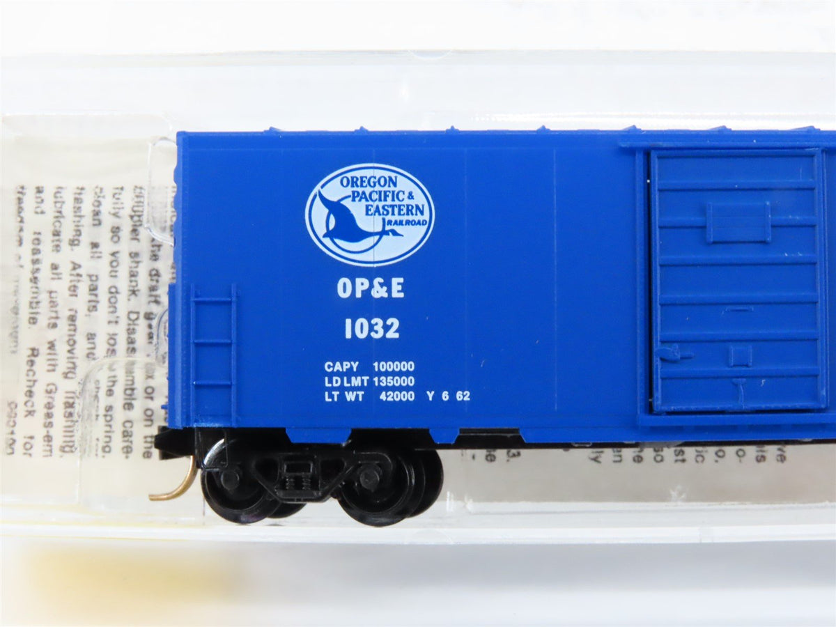 N Scale Micro-Trains MTL 24110 OP&amp;E Oregon Pacific &amp; Eastern 40&#39; Box Car #1032