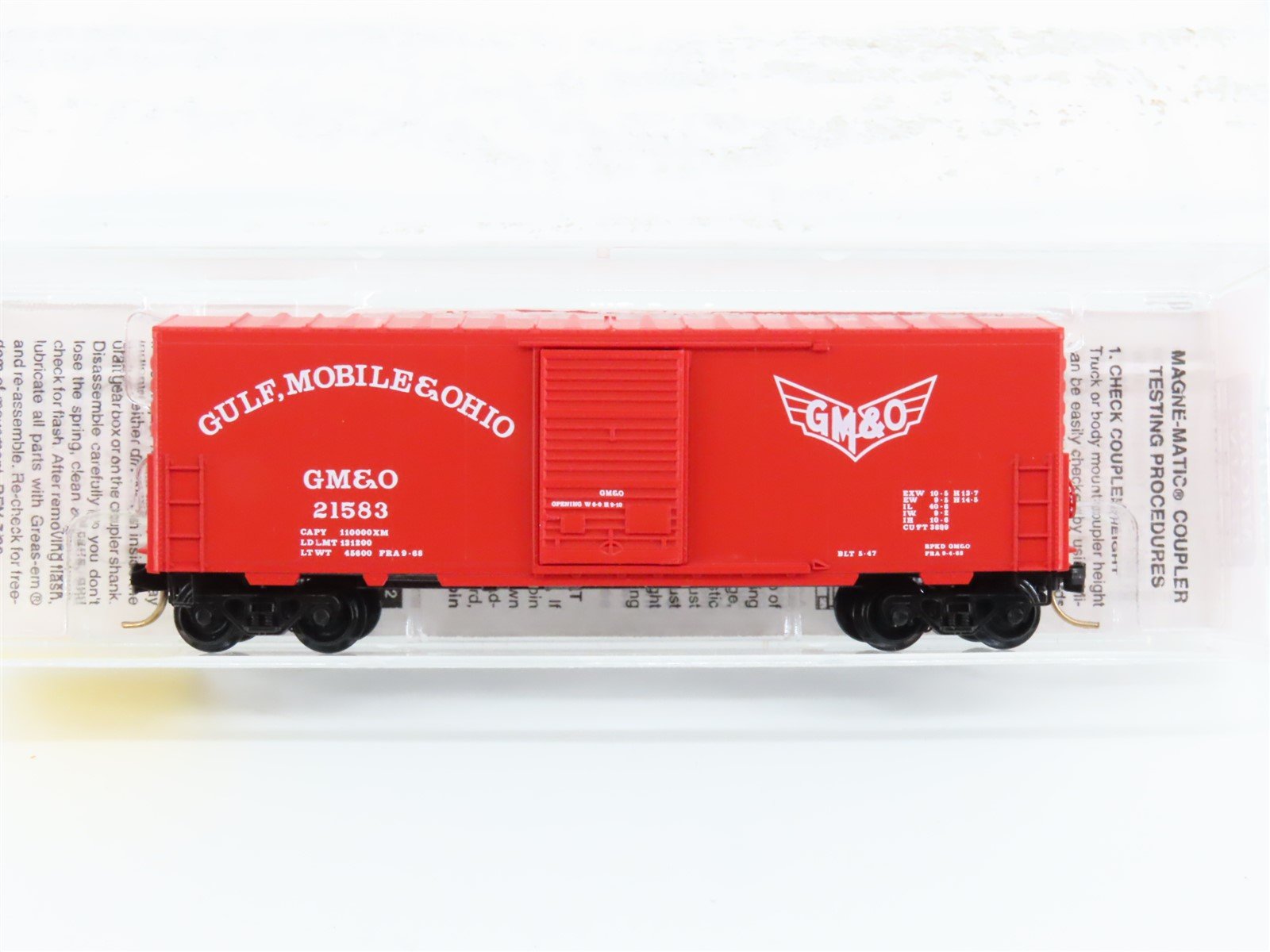N Scale Micro-Trains MTL 24240 GM&O Gulf Mobile & Ohio 40' Box Car #21583