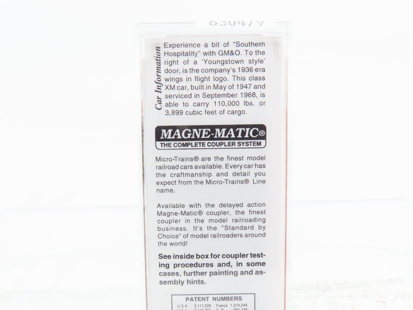 N Scale Micro-Trains MTL 24240 GM&O Gulf Mobile & Ohio 40' Box Car #21583