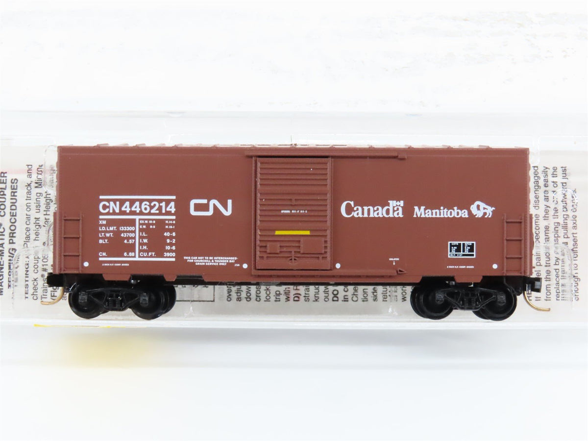 N Scale Micro-Trains MTL 24280 CN Canadian National Railroad 40&#39; Box Car #446214