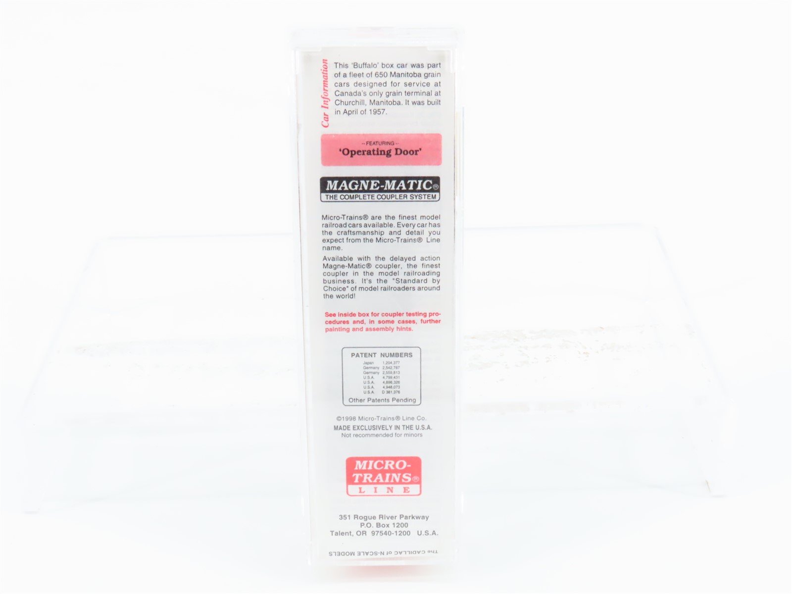 N Scale Micro-Trains MTL 24280 CN Canadian National Railroad 40' Box Car #446214