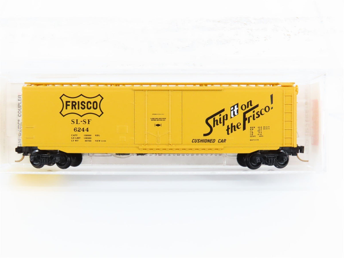 N Scale Micro-Trains MTL 32060 SL-SF Frisco Railroad 50&#39; Plug Door Box Car #6244