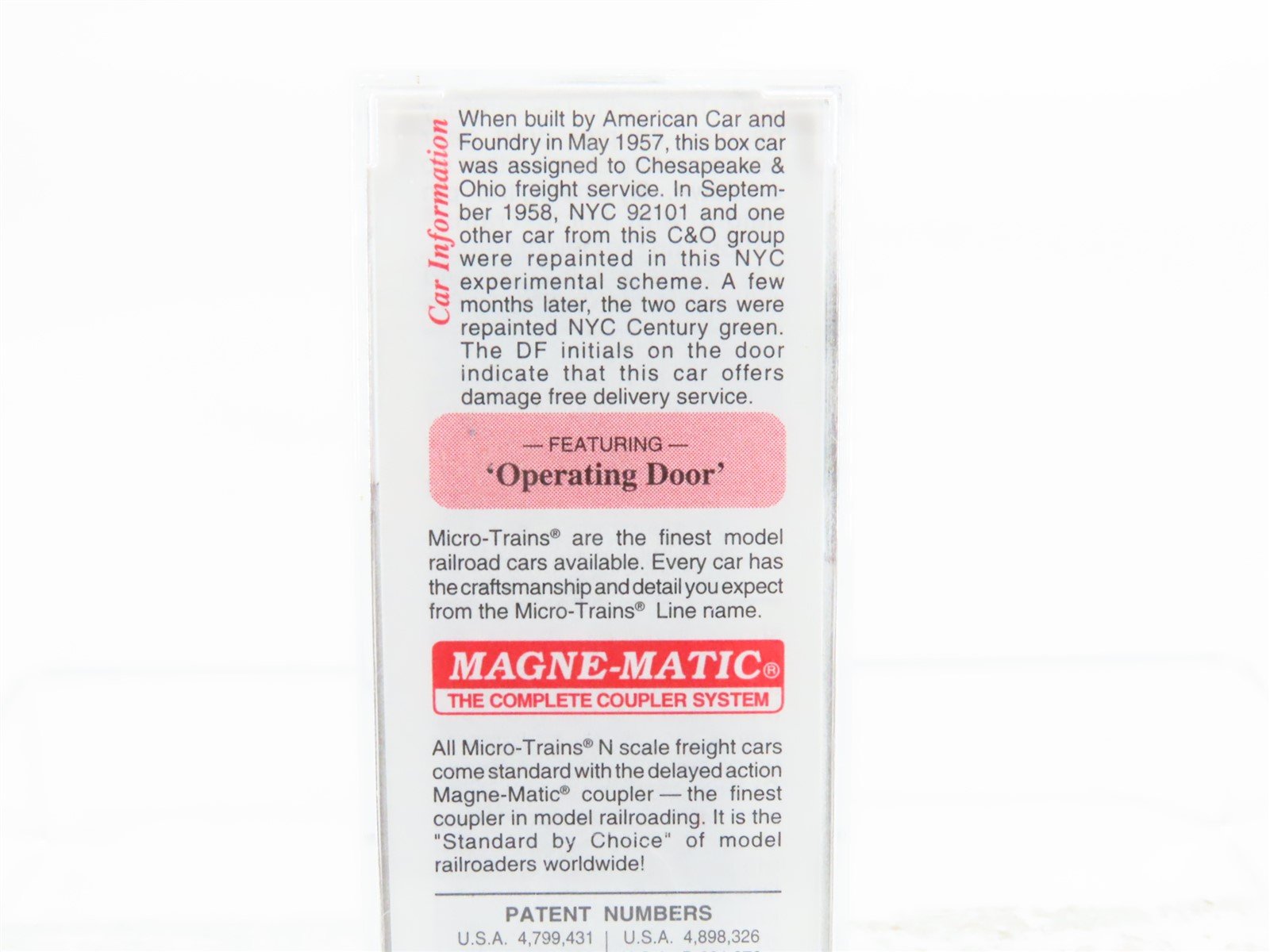 N Scale Micro-Trains MTL 31310 NYC New York Central 50' Box Car #92101