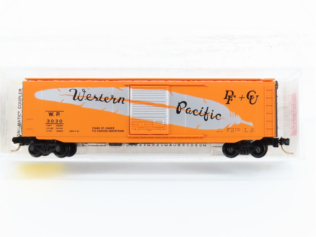 N Scale Micro-Trains MTL 31290 WP Western Pacific Feather 50&#39; Box Car #3030