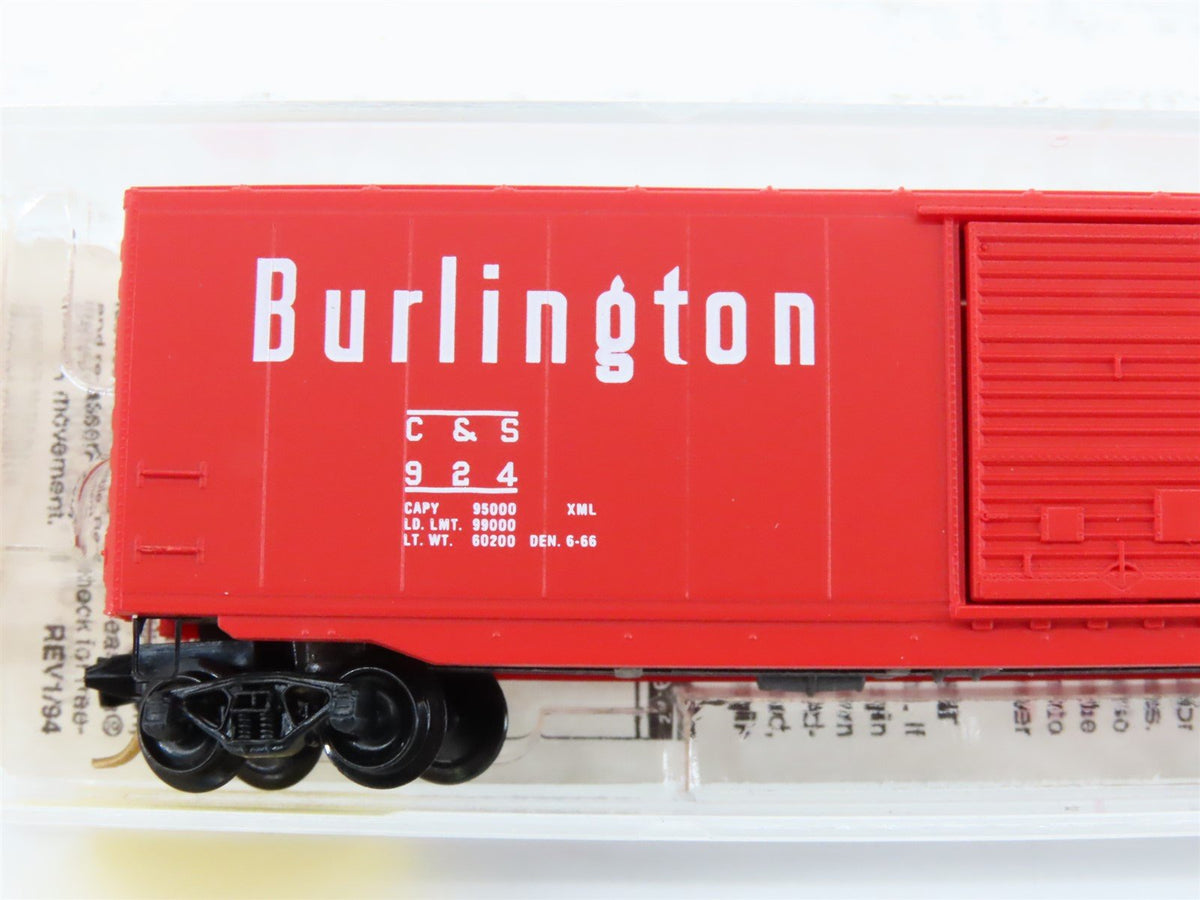 N Scale Micro-Trains MTL 31260 C&amp;S Burlington Route 50&#39; Single Door Box Car #924