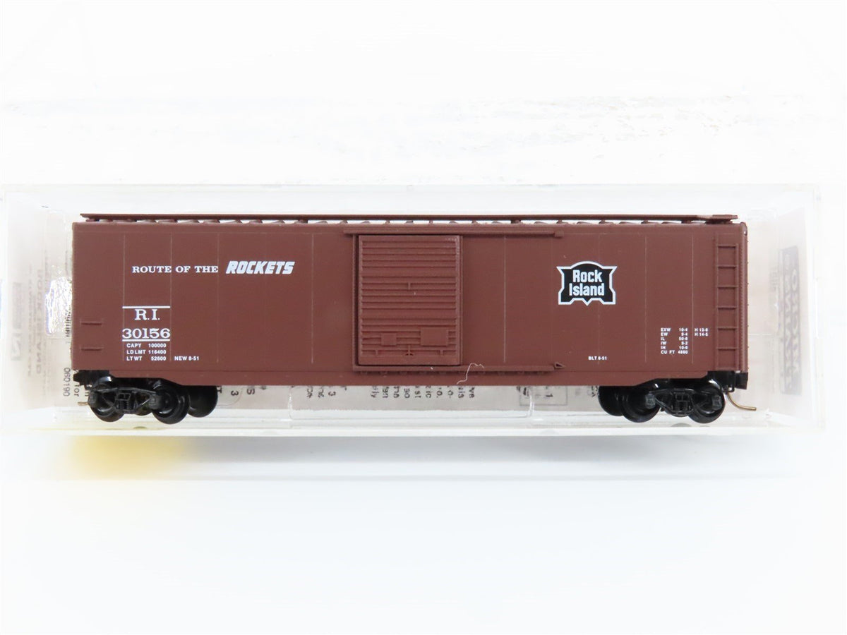 N Scale Micro-Trains MTL 31240 RI Rock Island Rockets 50&#39; Box Car #30156