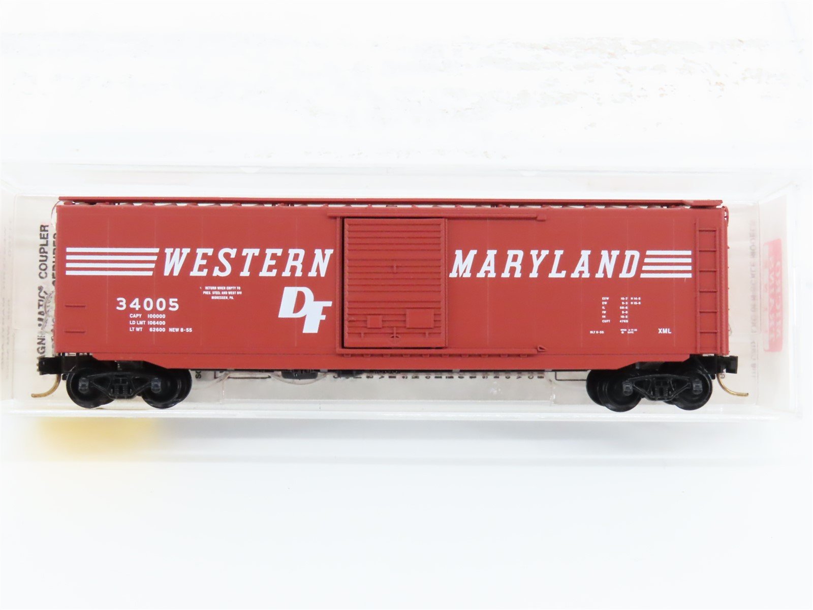 N Scale Micro-Trains MTL 31160 WM Western Maryland 50' Single Door Box Car 34005