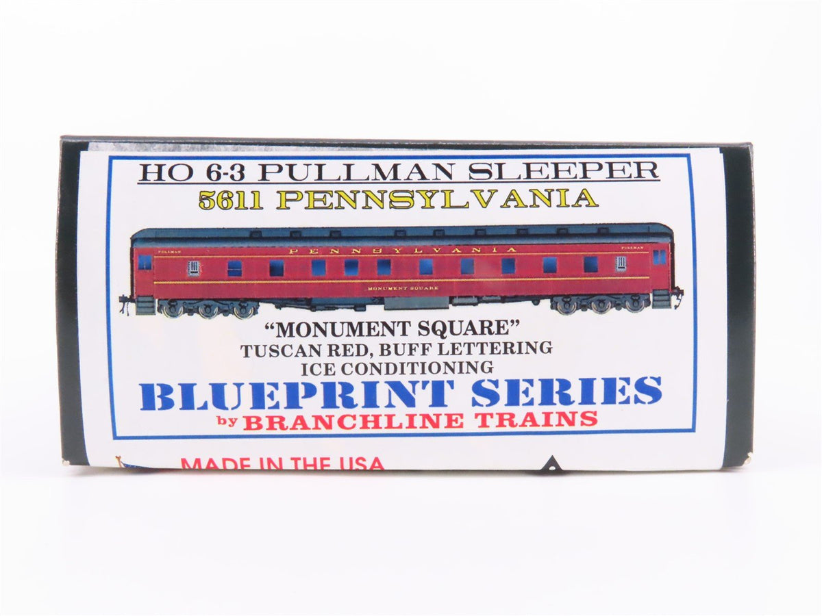 HO Branchline Blueprint Kit #5611 PRR 6-3 Sleeper Passenger &quot;Monument Square&quot;