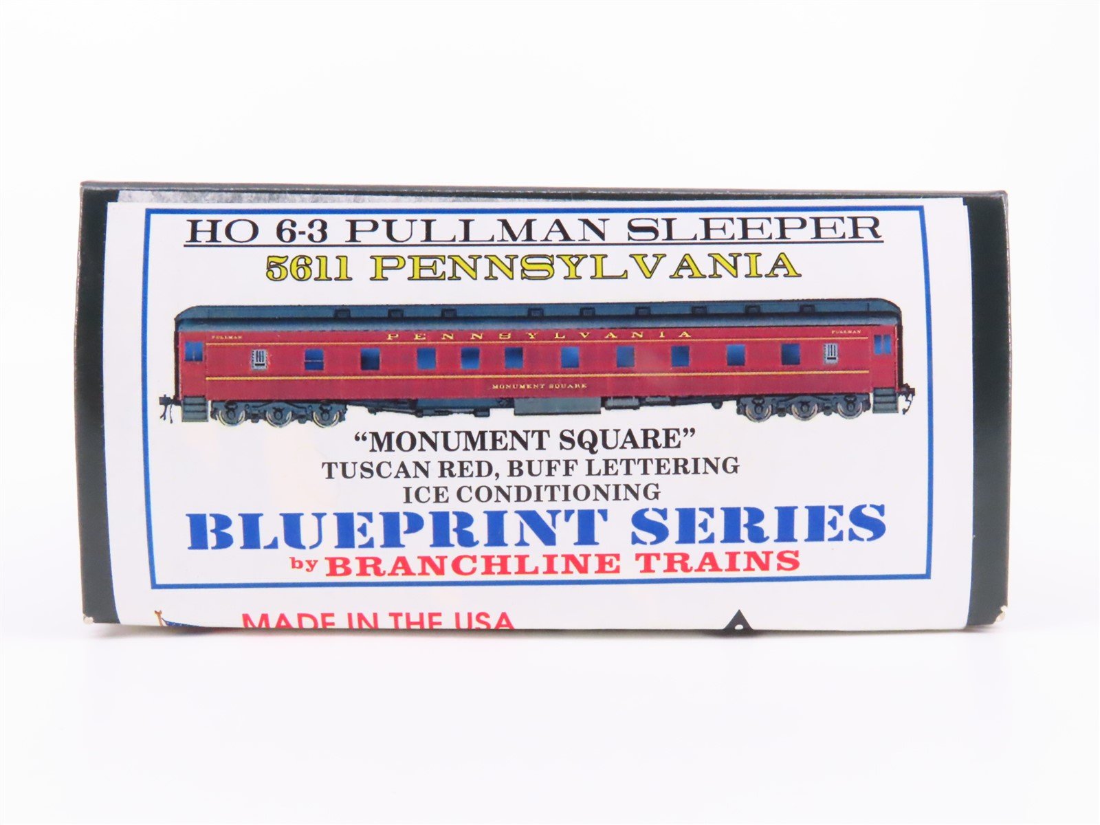 HO Branchline Blueprint Kit #5611 PRR 6-3 Sleeper Passenger "Monument Square"