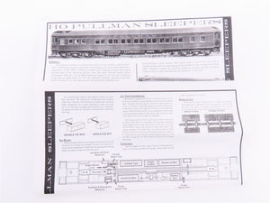 HO Scale Branchline Blueprint Kit #5020 PRR 8-1-2 Sleeper Passenger 