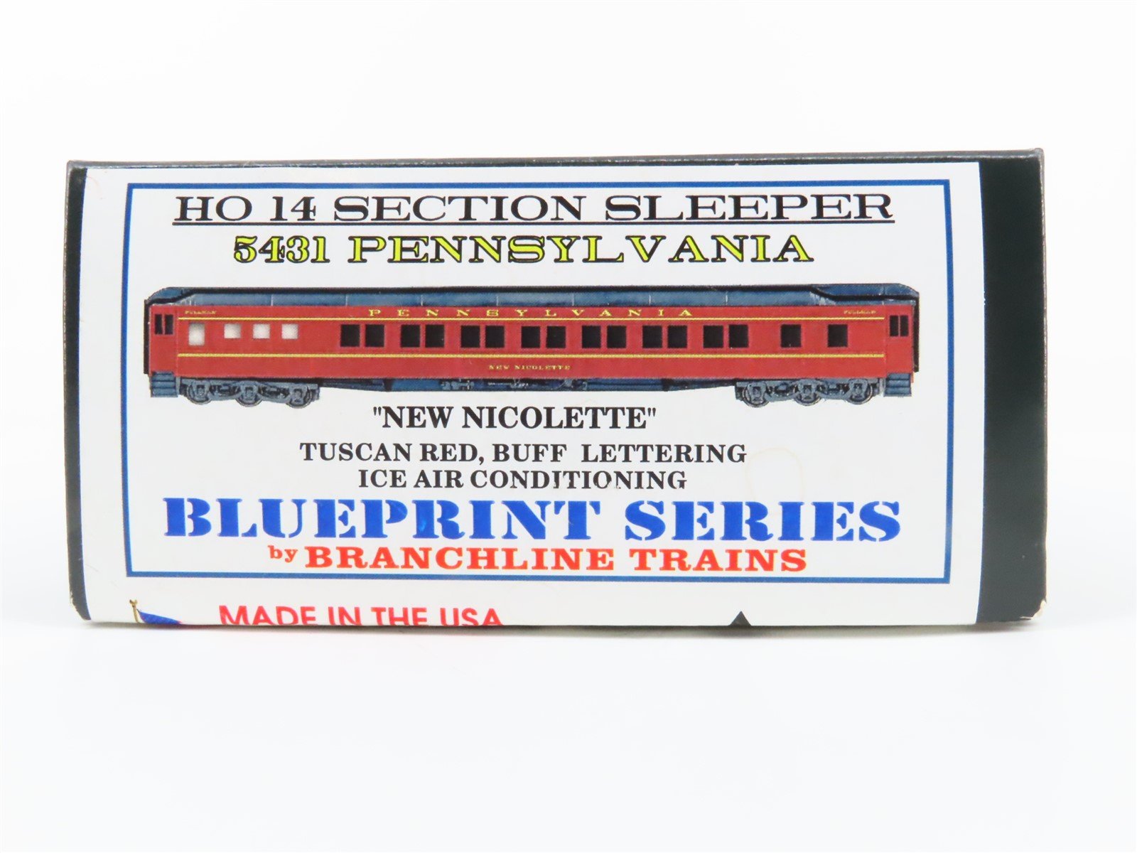 HO Branchline Blueprint Kit 5431 PRR 14 Section Sleeper Passenger New Nicolette