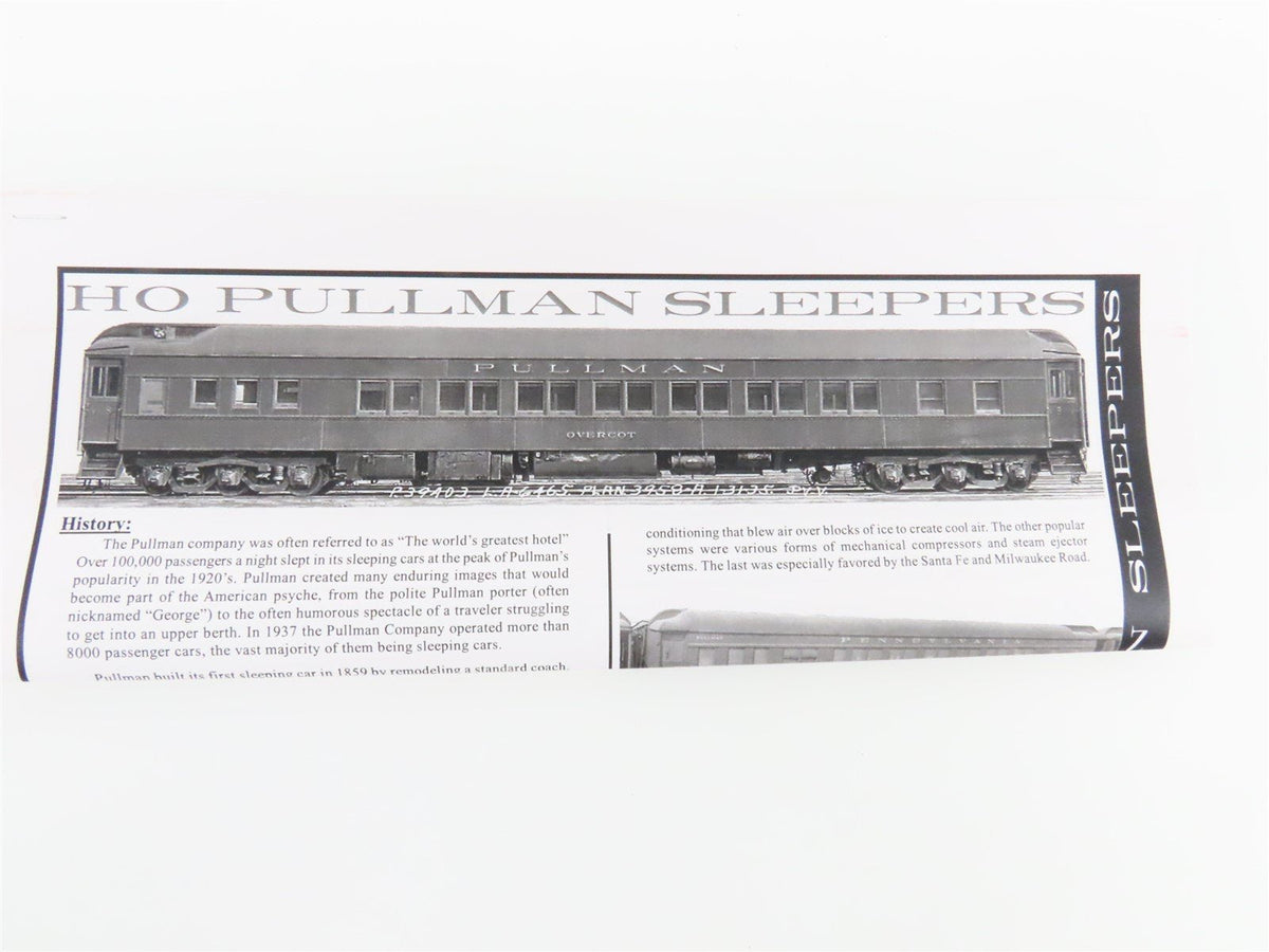HO Branchline Blueprint Kit 5431 PRR 14 Section Sleeper Passenger New Nicolette