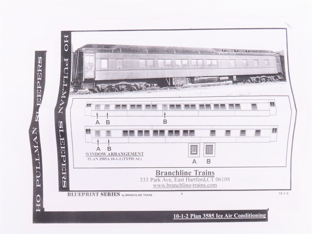 HO Branchline Blueprint Kit #5209 PRR 10-1-2 Sleeper Passenger &quot;Lake Stearns&quot;