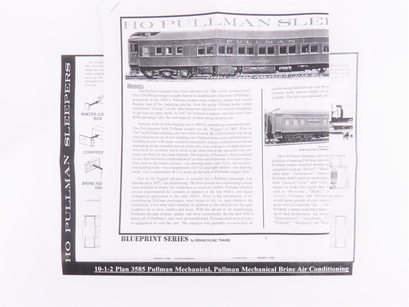HO Branchline Blueprint Kit #5208 PRR 10-1-2 Sleeper Passenger 