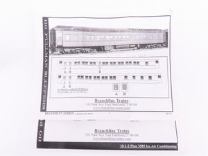 HO Branchline Blueprint Kit 5245 SAL 10-1-2 Sleeper Passenger 
