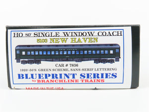 HO Scale Branchline Blueprint Kit #5103 NH New Haven 80' Coach Passenger #7836