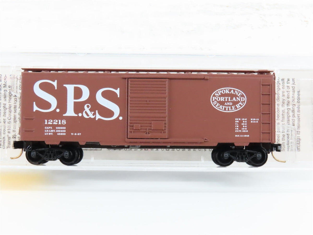 N Scale Micro-Trains MTL 20850 SP&amp;S Spokane Portland &amp; Seattle Box Car #12218