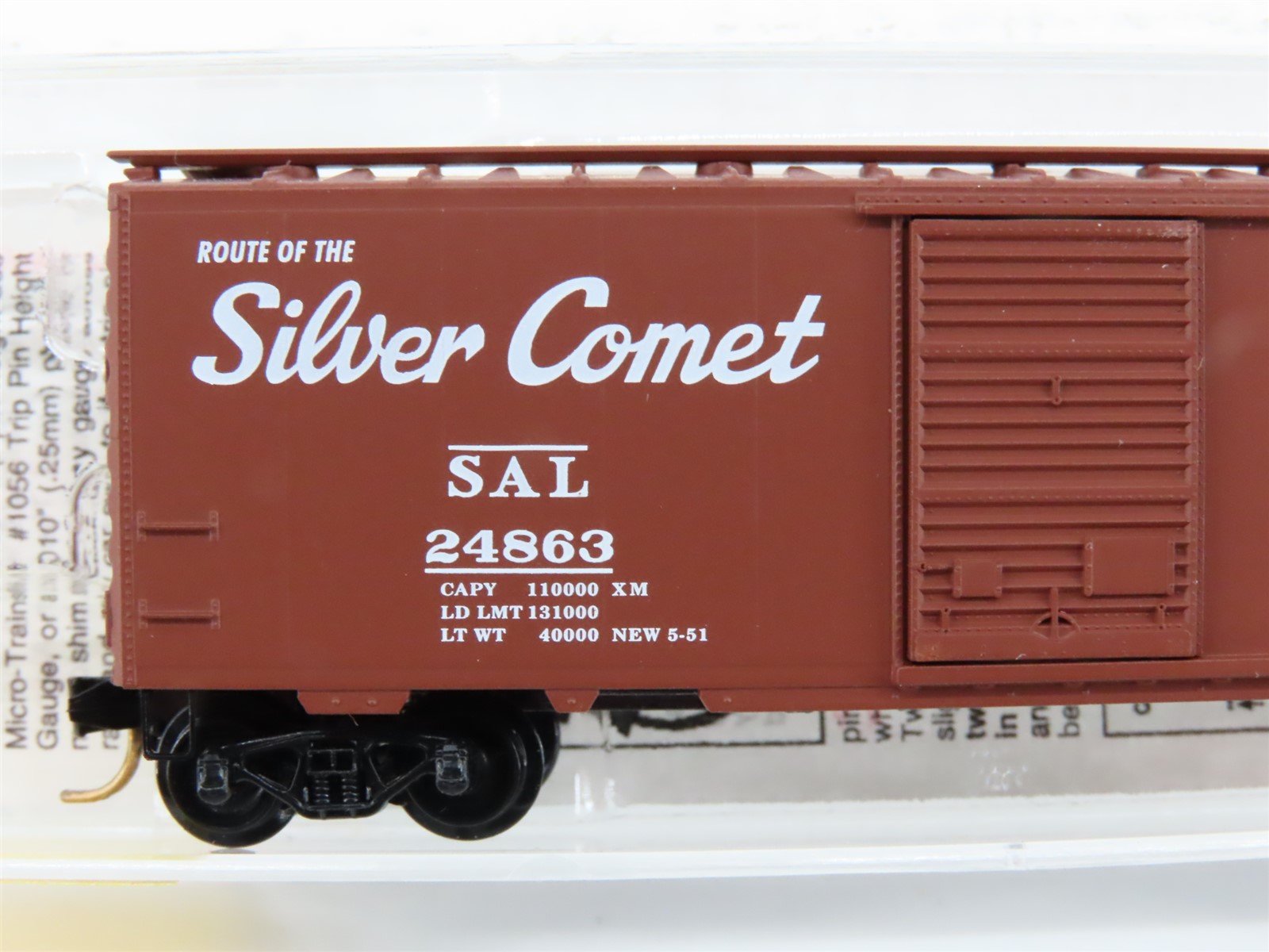 N Scale Micro-Trains MTL 20660 SAL Silver Comet 40' Single Door Box Car #24863