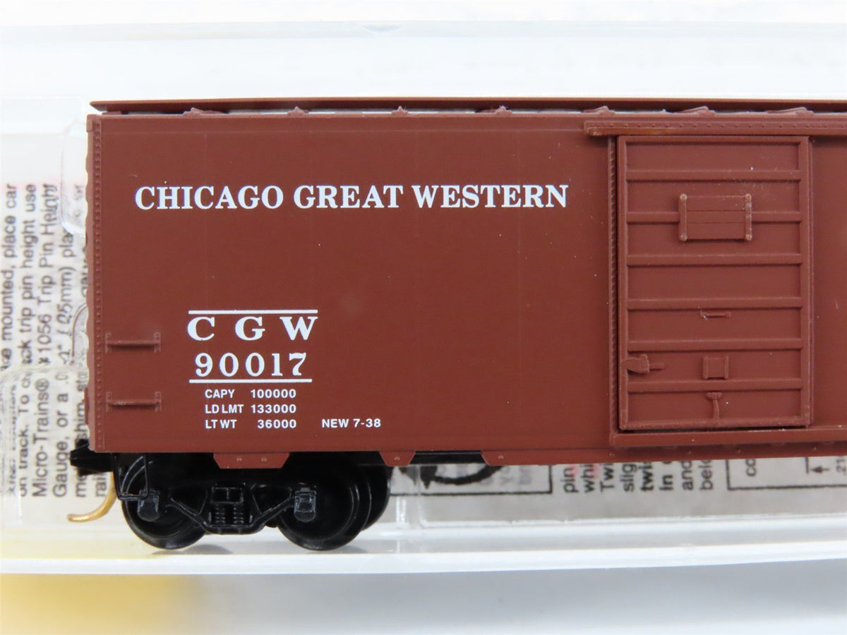 N Scale Micro-Trains MTL 20950 CGW Chicago Great Western 40&#39; Box Car #90017