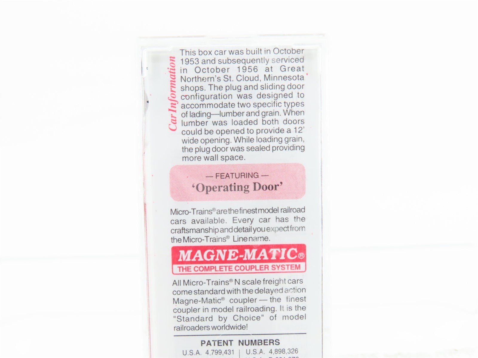 N Scale Micro-Trains MTL 22020 GN Great Northern Railroad 40' Box Car #11878