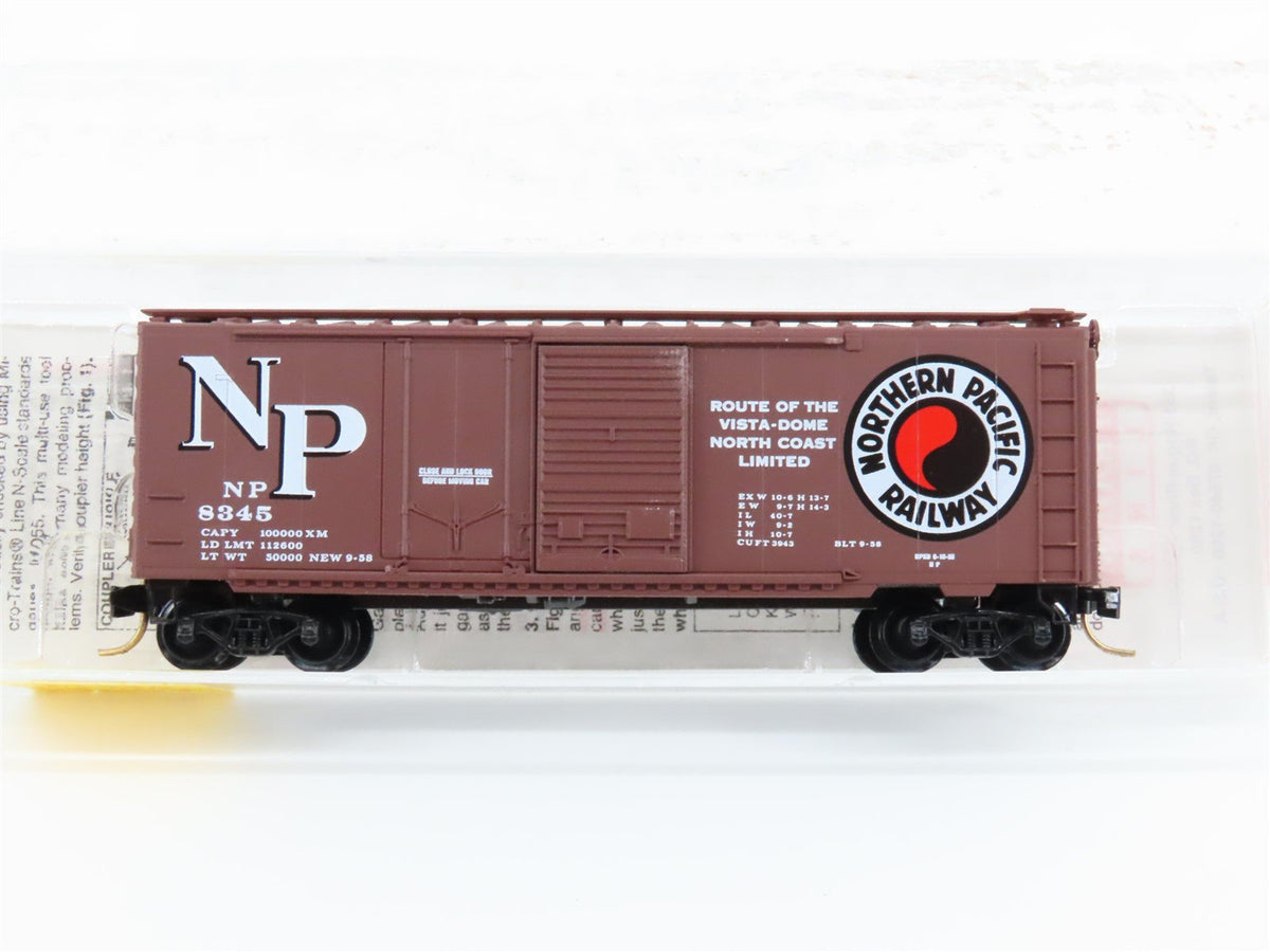 N Scale Micro-Trains MTL 22040 NP Northern Pacific Railway 40&#39; Box Car #8345