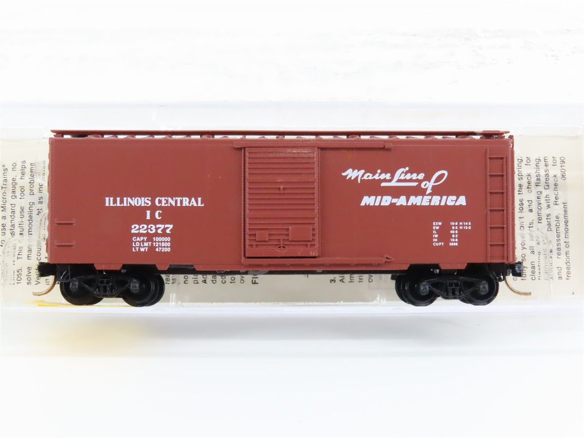 N Scale Micro-Trains MTL 20056 IC Illinois Central Railroad 40&#39; Box Car #22377