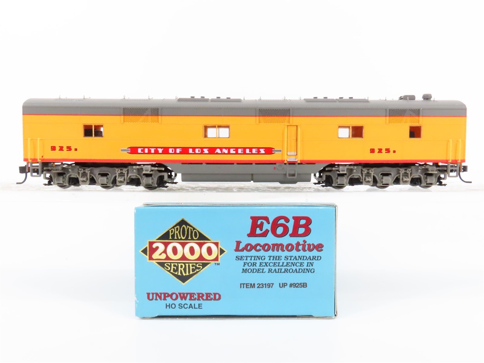 HO Scale Proto 23197 UP Union Pacific "City of LA" E6B Diesel #925B UNPOWERED