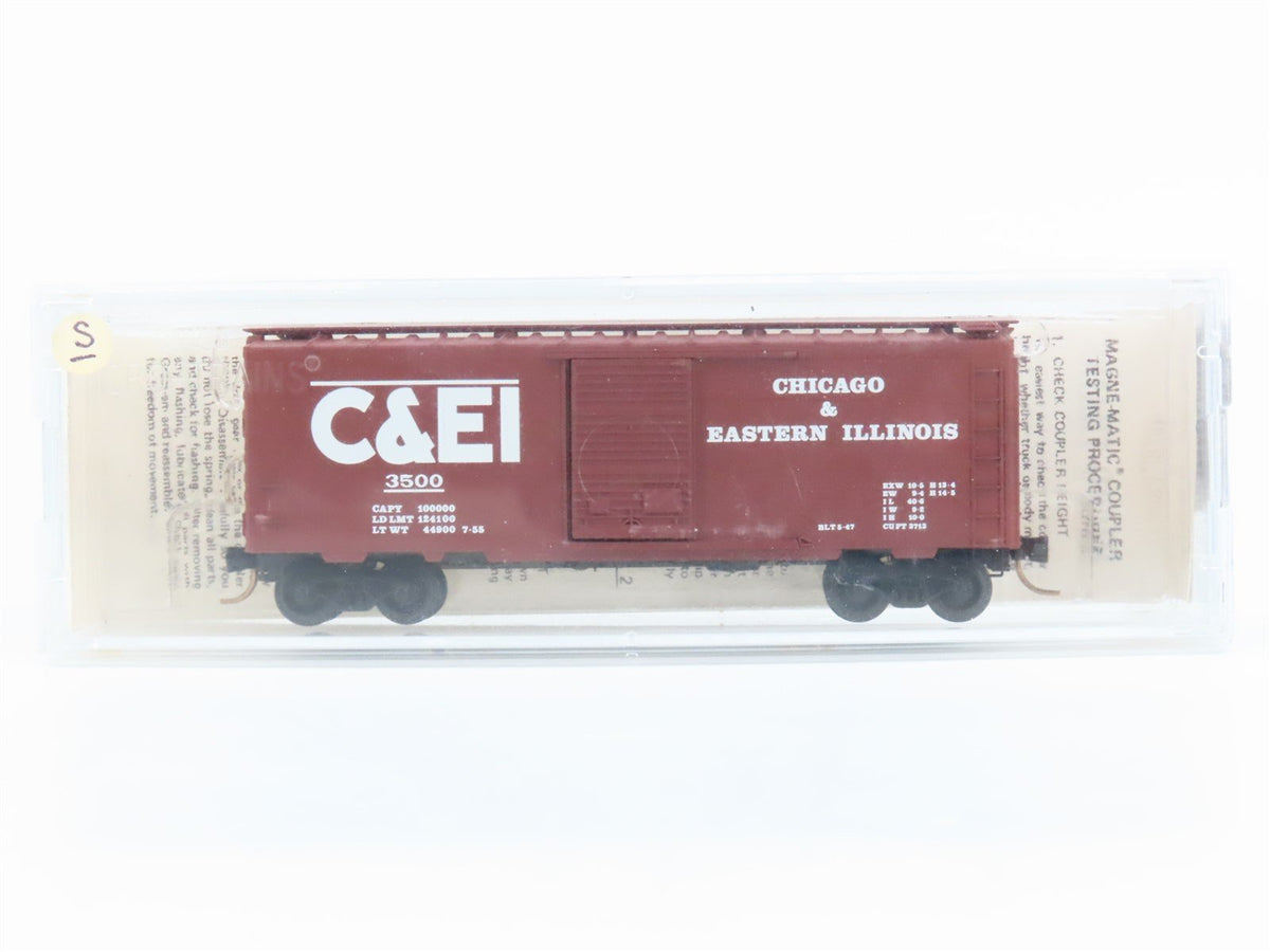 N Kadee Micro-Trains MTL 20560 C&amp;EI Chicago &amp; Eastern Illinois 40&#39; Box Car #3500