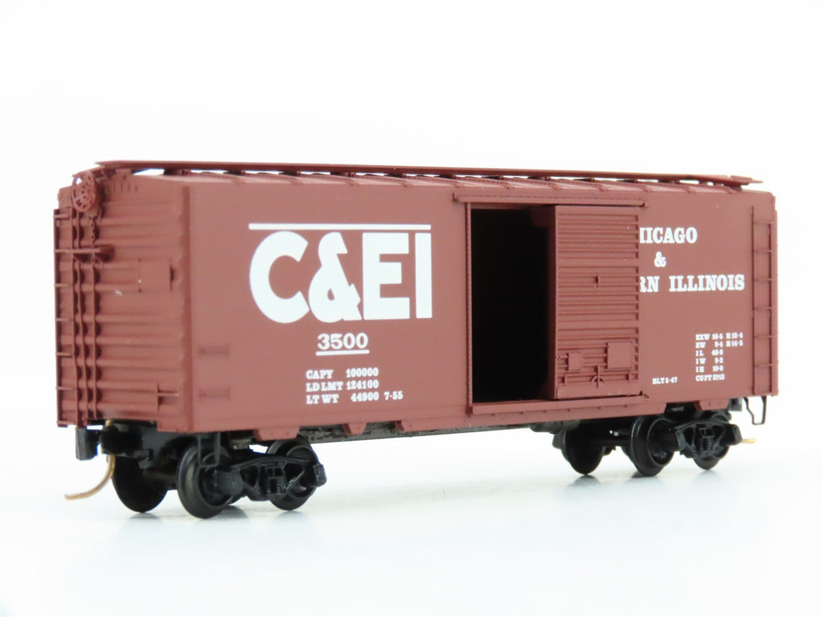 N Kadee Micro-Trains MTL 20560 C&amp;EI Chicago &amp; Eastern Illinois 40&#39; Box Car #3500