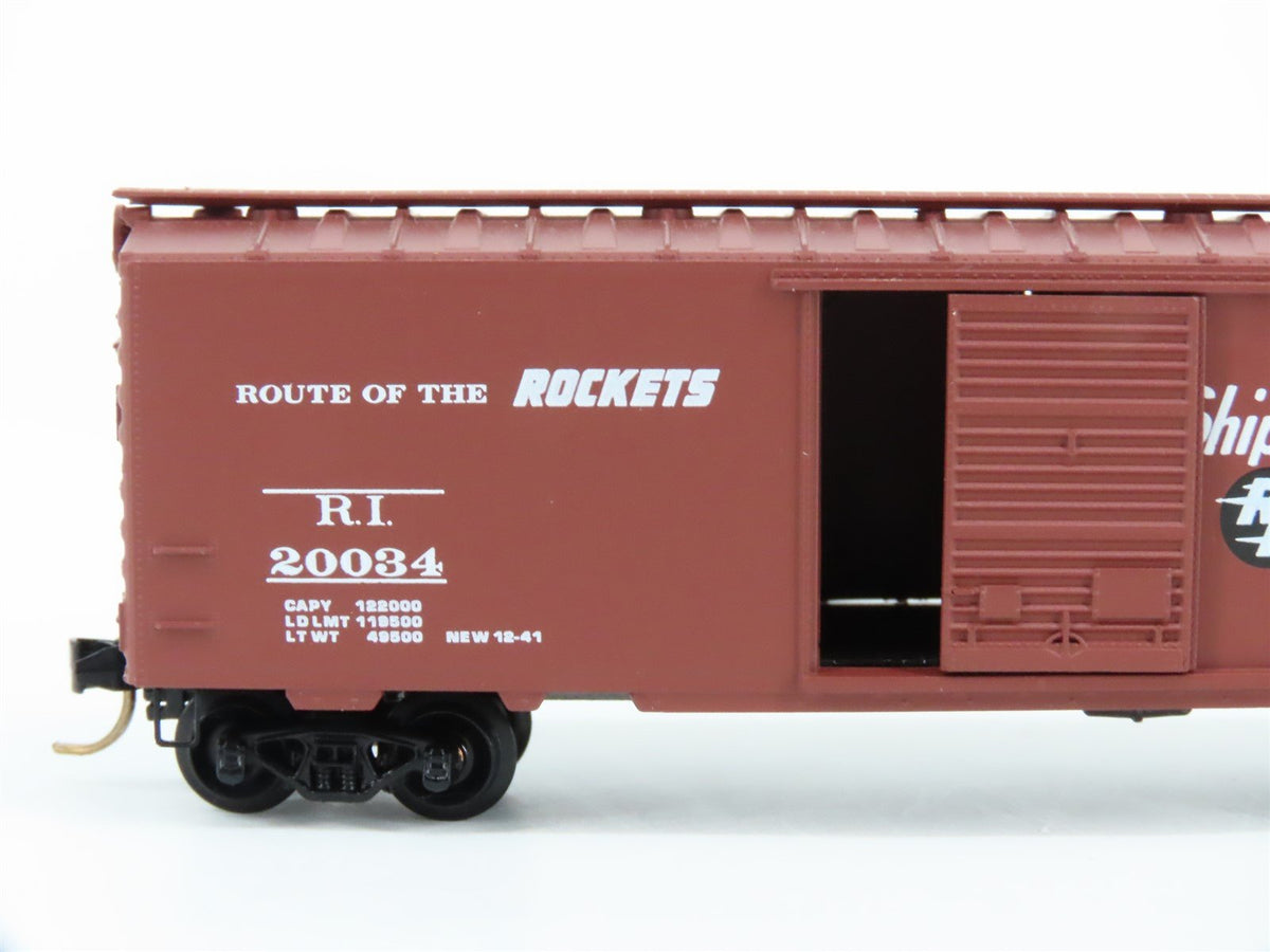 N Scale Kadee Micro-Trains MTL 20610 RI Rock Island Rockets 40&#39; Box Car #20034