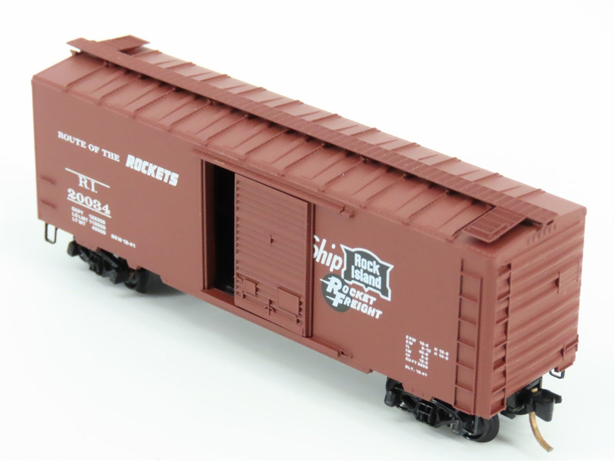 N Scale Kadee Micro-Trains MTL 20610 RI Rock Island Rockets 40&#39; Box Car #20034