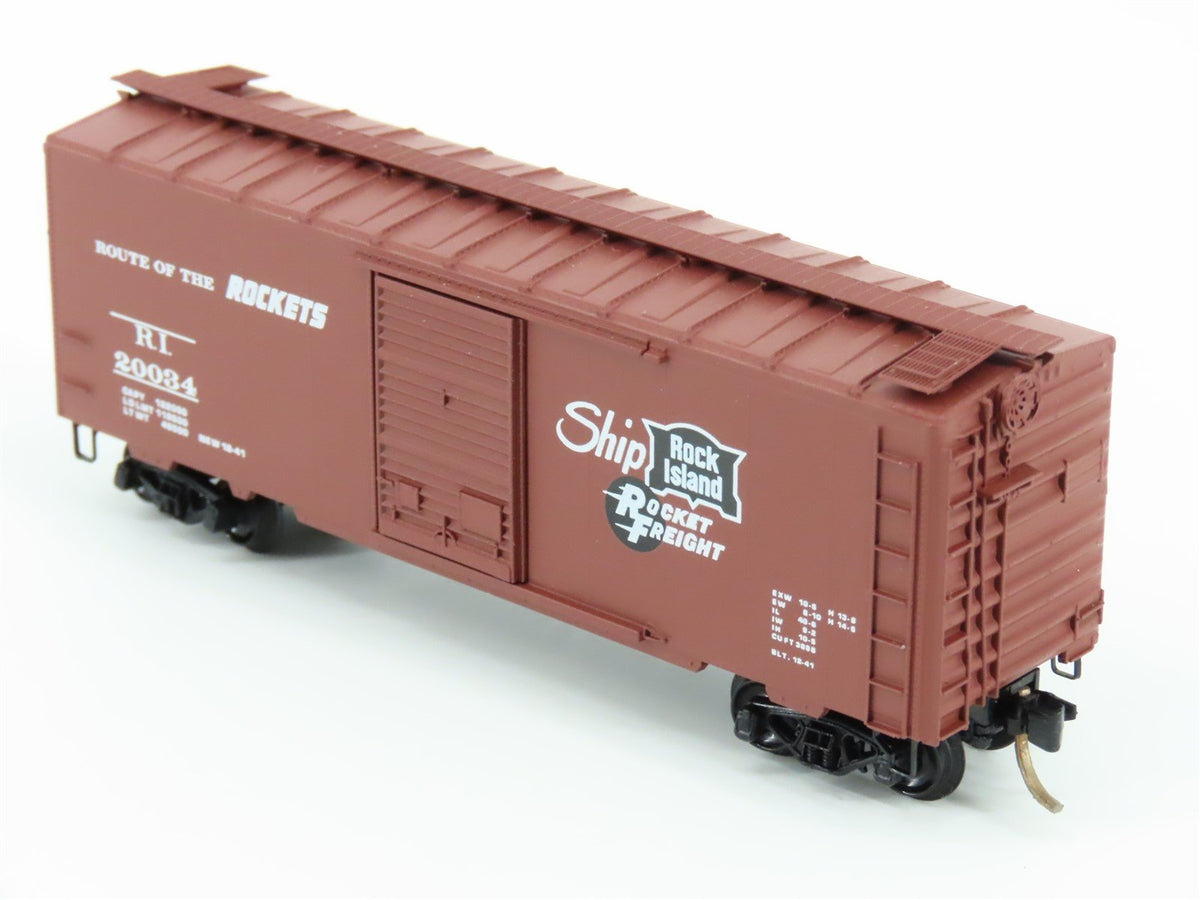 N Scale Kadee Micro-Trains MTL 20610 RI Rock Island Rockets 40&#39; Box Car #20034