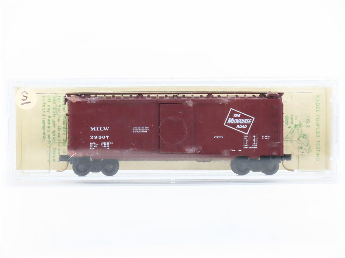 N Kadee Micro-Trains MTL 22180 MILW Milwaukee 40&#39; Box Car #29507 - Blue Label