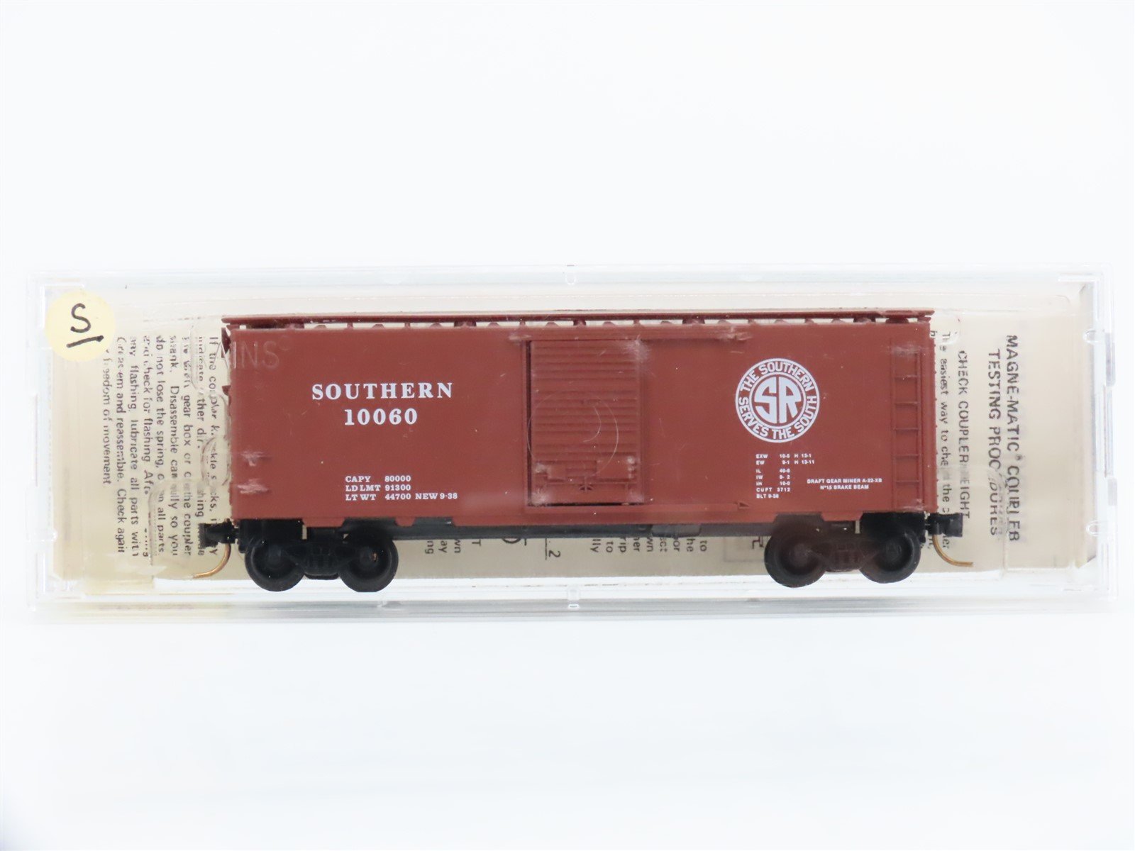 N Scale Kadee Micro-Trains MTL 20530 SOU Southern 40' Single Door Box Car #10060