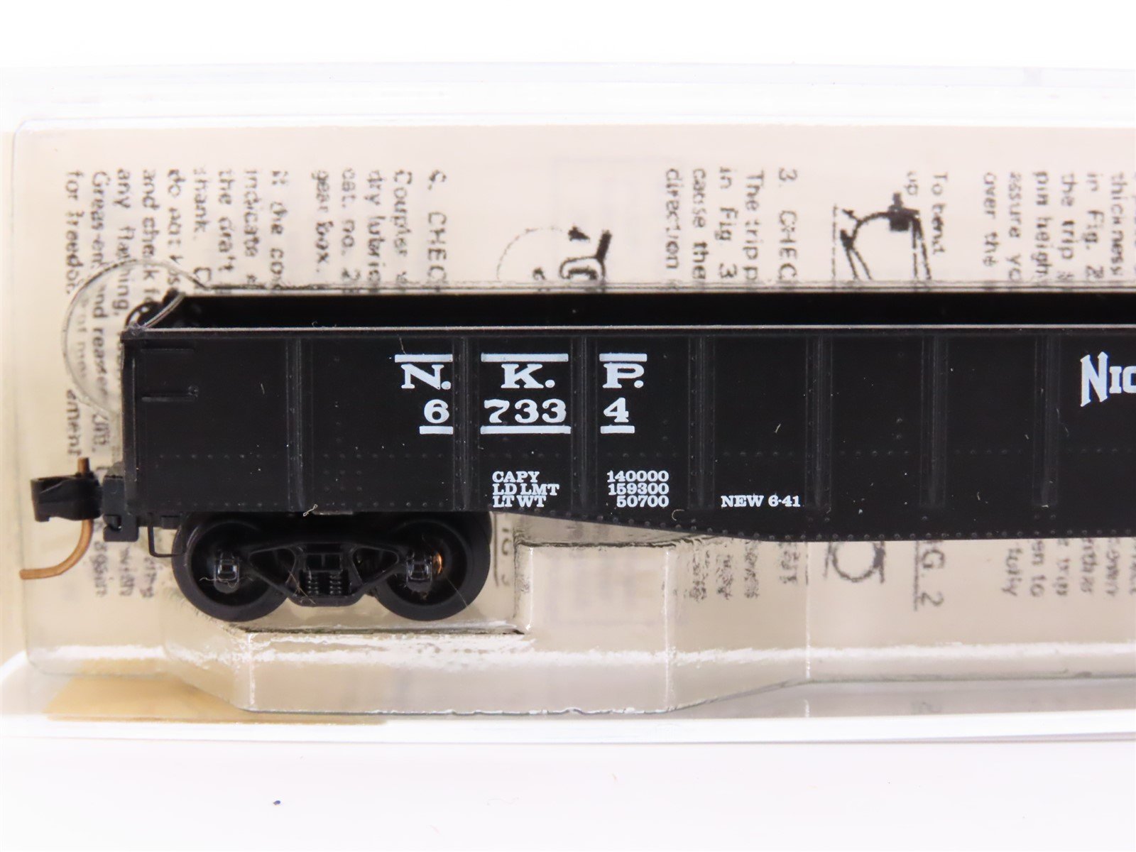 N Scale Micro-Trains MTL/Kadee 46160 NKP Railway 50' Gondola Car #67334