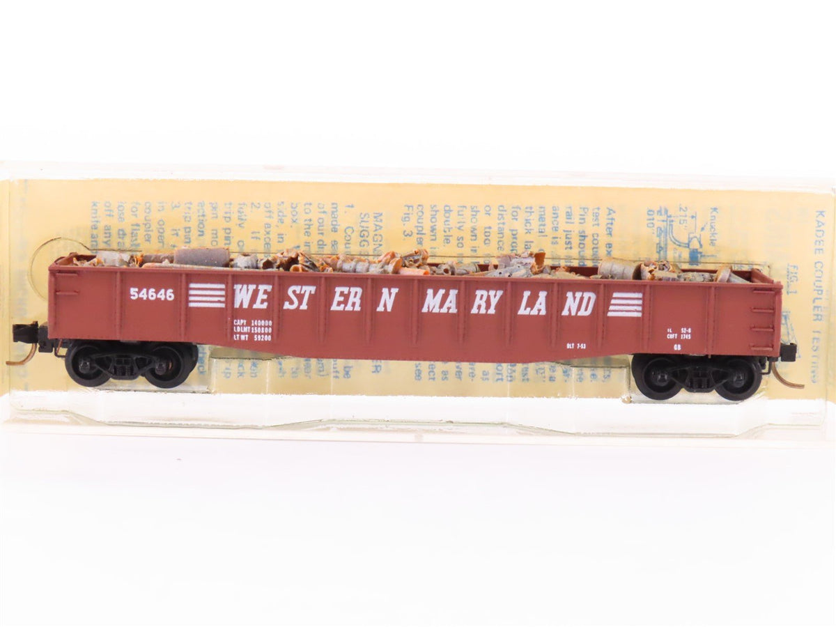 N Scale Micro-Trains MTL/Kadee 46456 WM Railway 50&#39; Drop End Gondola Car #54646