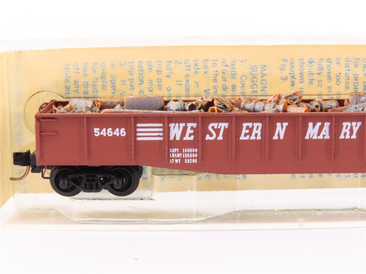 N Scale Micro-Trains MTL/Kadee 46456 WM Railway 50&#39; Drop End Gondola Car #54646