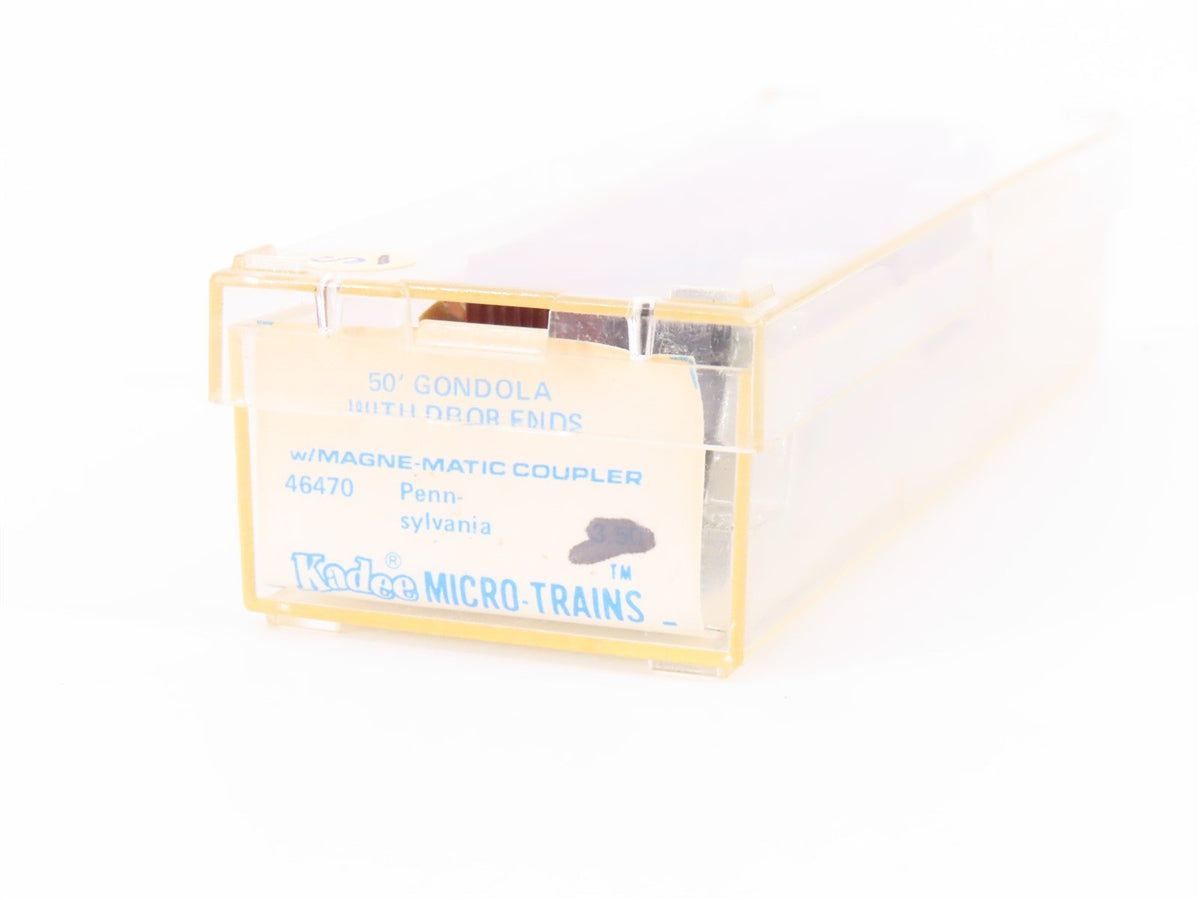 N Micro-Trains MTL/Kadee 46470 PRR 50&#39; Drop End Gondola Car #342610 wLoad