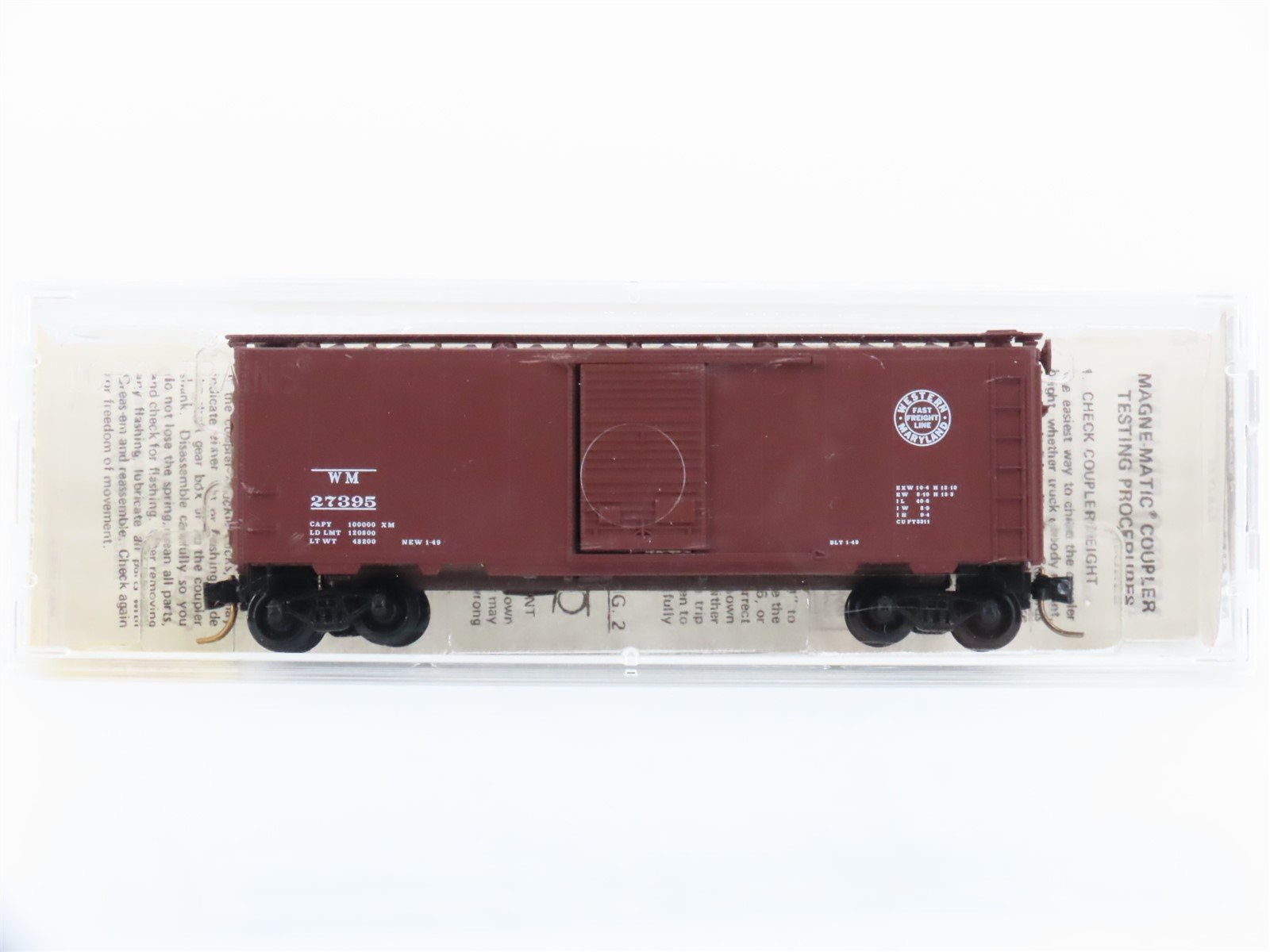 N Scale Kadee Micro-Trains MTL 20960 WM Western Maryland 40' Box Car #27395